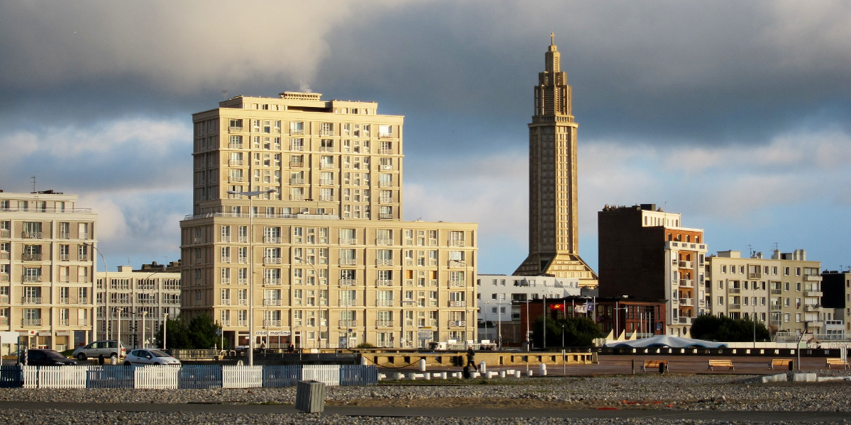 Le Havre from the beach.